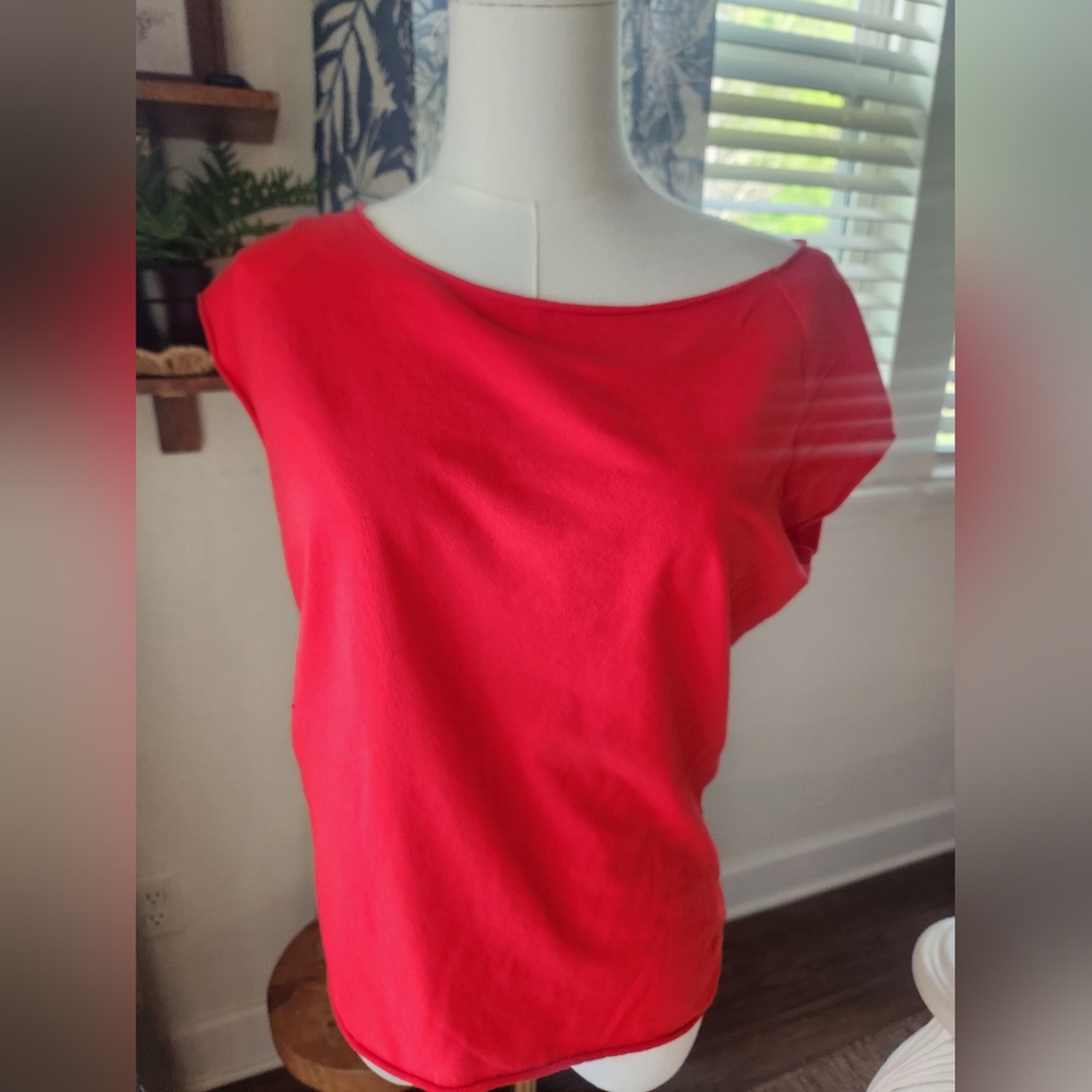 Urban Outfitters Bright Red Sleeveless Boatneck Tank